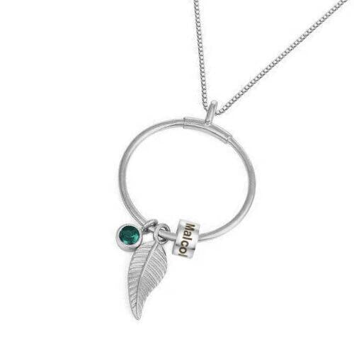 Wholesale mother's Day titanium steel bead engraved Name Necklace JDC-NE-Mail004 Necklaces 麦伦 steel Wholesale Jewelry JoyasDeChina Joyas De China