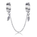 Wholesale mouth adjustable siamese leaf chain alloy ring JDC-RS-F085 Rings 韩之尚 55322444 Alloy Wholesale Jewelry JoyasDeChina Joyas De China