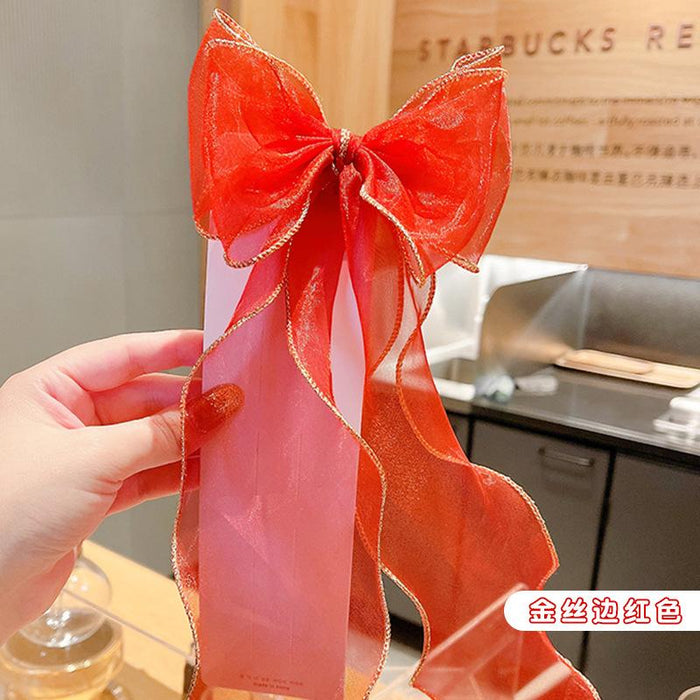 Bulk Jewelry Wholesale multi-color resin long ribbon bow hair clip JDC-HD-bd003 Wholesale factory from China YIWU China