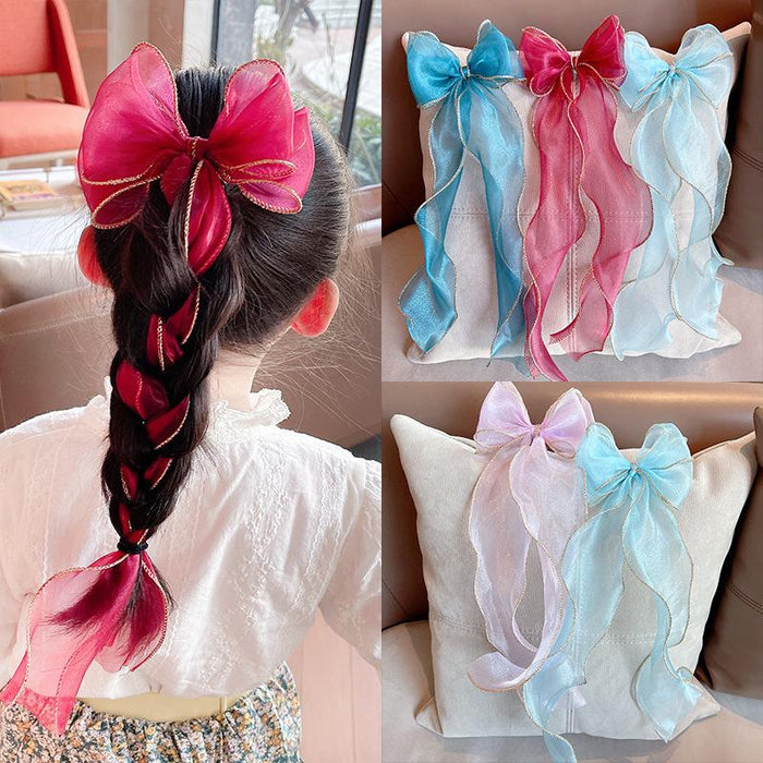 Bulk Jewelry Wholesale multi-color resin long ribbon bow hair clip JDC-HD-bd003 Wholesale factory from China YIWU China
