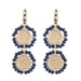 Wholesale multi-layer braided diamond-encrusted round alloy earrings JDC-ES-JL946 Earrings 氿乐 black Wholesale Jewelry JoyasDeChina Joyas De China