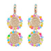 Wholesale multi-layer braided diamond-encrusted round alloy earrings JDC-ES-JL946 Earrings 氿乐 Color Wholesale Jewelry JoyasDeChina Joyas De China