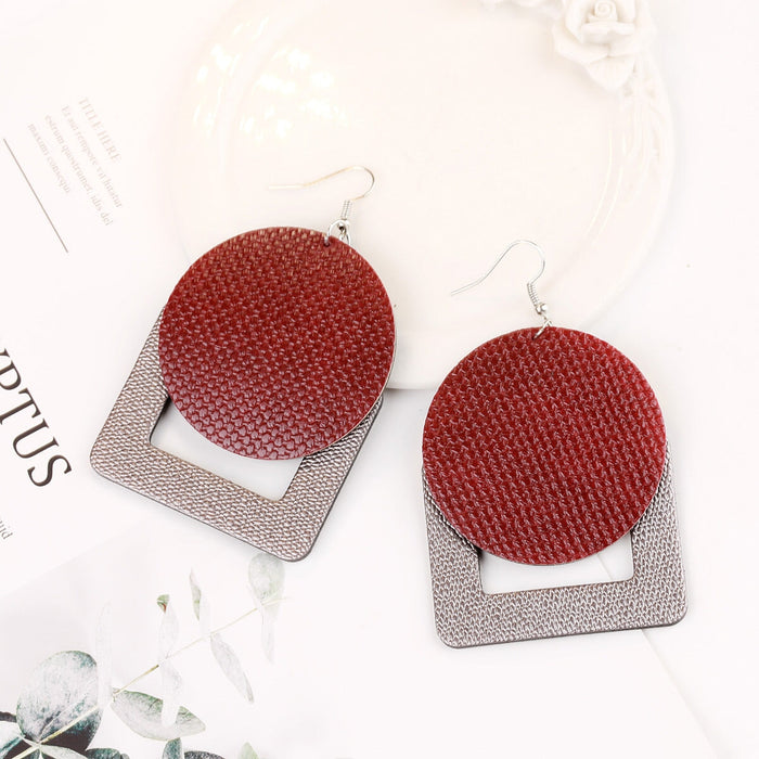 Wholesale multi-layer snake-print leather earrings JDC-ES-ManY019 Earrings JoyasDeChina Wholesale Jewelry Wholesale Jewelry JoyasDeChina Joyas De China