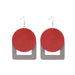 Wholesale multi-layer snake-print leather earrings JDC-ES-ManY019 Earrings JoyasDeChina Wholesale Jewelry E1903-55 Red Circle Wholesale Jewelry JoyasDeChina Joyas De China