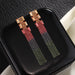 Wholesale Multicolored Gradient Rhinestone and Zircon Tassel Drop Earrings JDC-ES-ZHONGW005 Earrings 众薇 Wholesale Jewelry JoyasDeChina Joyas De China