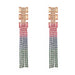 Wholesale Multicolored Gradient Rhinestone and Zircon Tassel Drop Earrings JDC-ES-ZHONGW005 Earrings 众薇 Wholesale Jewelry JoyasDeChina Joyas De China