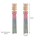 Wholesale Multicolored Gradient Rhinestone and Zircon Tassel Drop Earrings JDC-ES-ZHONGW005 Earrings 众薇 champagne gradient Wholesale Jewelry JoyasDeChina Joyas De China
