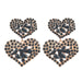 Wholesale Multilayer Heart Shaped Alloy Color Rhinestone Earrings JDC-ES-JL944 Earrings 氿乐 Black Wholesale Jewelry JoyasDeChina Joyas De China