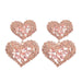 Wholesale Multilayer Heart Shaped Alloy Color Rhinestone Earrings JDC-ES-JL944 Earrings 氿乐 pink Wholesale Jewelry JoyasDeChina Joyas De China