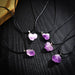 Wholesale natural amethyst stone cluster gravel lavender amethyst necklace 5 strips JDC-NE-F041 Necklaces 韩之尚 Wholesale Jewelry JoyasDeChina Joyas De China