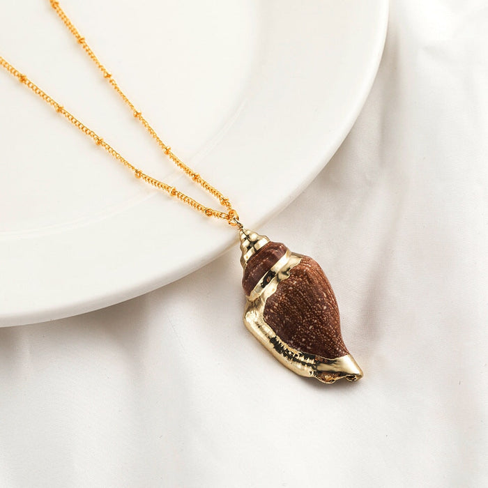 Wholesale natural shell green necklace JDC-NE-KJ209 Necklaces 坤杰 N010821 Wholesale Jewelry JoyasDeChina Joyas De China