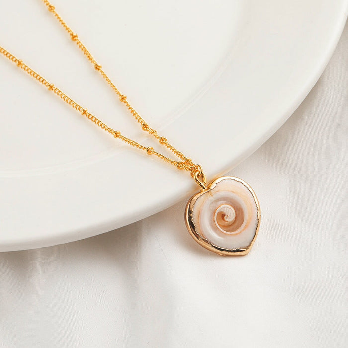 Wholesale natural shell green necklace JDC-NE-KJ209 Necklaces 坤杰 N010824 Wholesale Jewelry JoyasDeChina Joyas De China