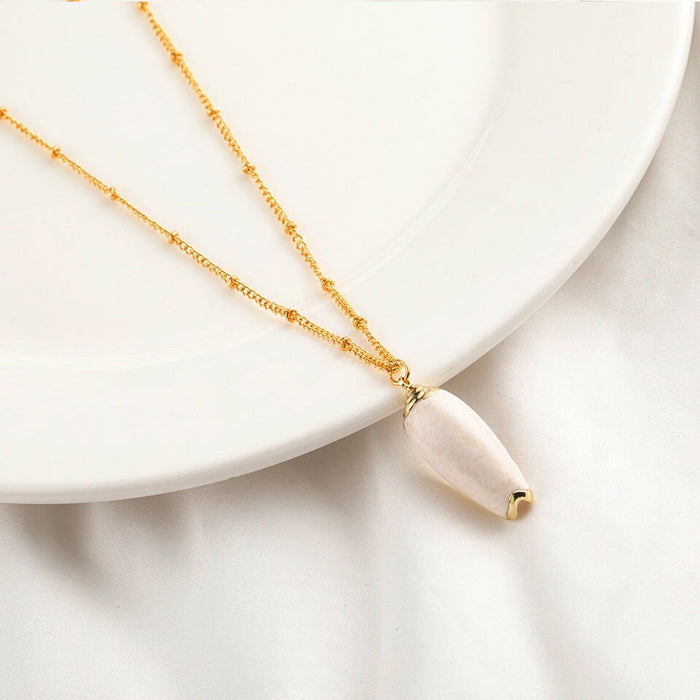 Wholesale natural shell green necklace JDC-NE-KJ209 Necklaces 坤杰 N010825 Wholesale Jewelry JoyasDeChina Joyas De China