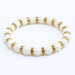 Wholesale Natural Stone 8mm White Porcelain Beaded Rhinestone Bracelet JDC-BT-JiuJ018 Bracelet 九江 Wholesale Jewelry JoyasDeChina Joyas De China