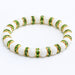Wholesale Natural Stone 8mm White Porcelain Beaded Rhinestone Bracelet JDC-BT-JiuJ018 Bracelet 九江 Wholesale Jewelry JoyasDeChina Joyas De China