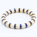 Wholesale Natural Stone 8mm White Porcelain Beaded Rhinestone Bracelet JDC-BT-JiuJ018 Bracelet 九江 royal blue Wholesale Jewelry JoyasDeChina Joyas De China