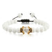 Wholesale Natural Stone Beaded Crown Bracelet JDC-BT-JiuJ012 Bracelet 九江 white Wholesale Jewelry JoyasDeChina Joyas De China