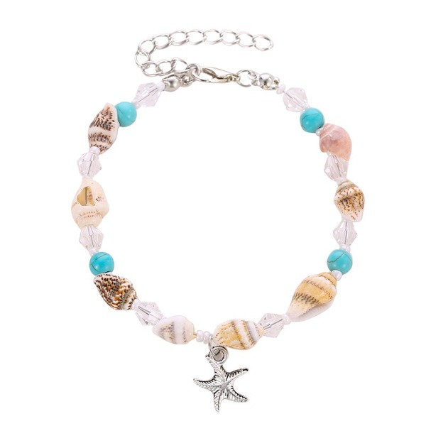 Bulk Jewelry Wholesale natural stone conch beaded shell anklet JDC-AS-A11 Wholesale factory from China YIWU China