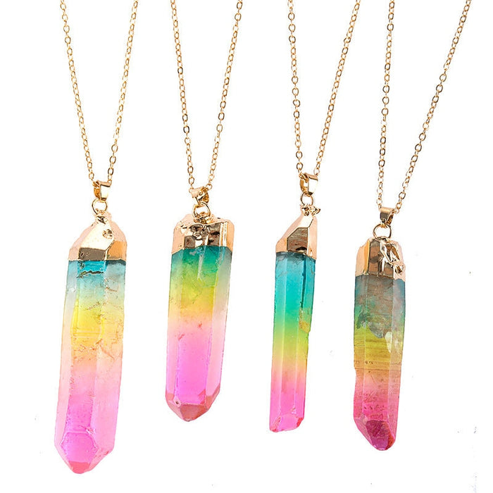 Wholesale Natural Stone Cylinder Mixed Color Crystal Necklace Sweater Chain JDC-NE-Saip009 Necklaces 赛蒲 a Wholesale Jewelry JoyasDeChina Joyas De China
