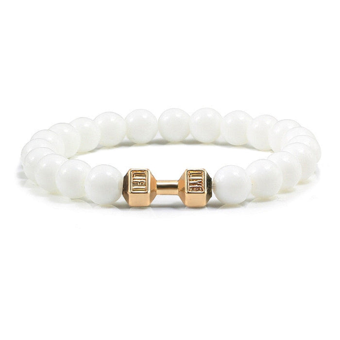 Wholesale natural stone dumbbell Bracelet JDC-BT-JiuJ006 Bracelet 九江 11 Wholesale Jewelry JoyasDeChina Joyas De China