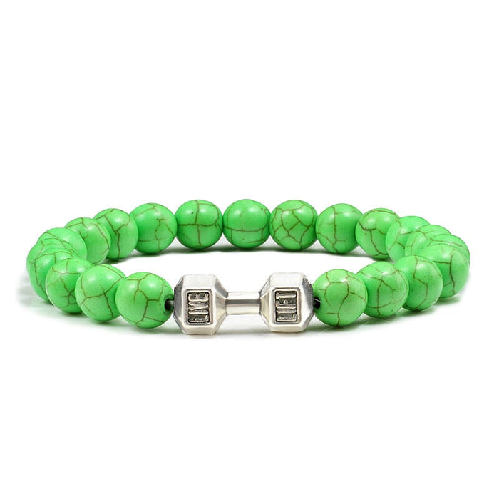 Wholesale natural stone dumbbell Bracelet JDC-BT-JiuJ006 Bracelet 九江 2 Wholesale Jewelry JoyasDeChina Joyas De China