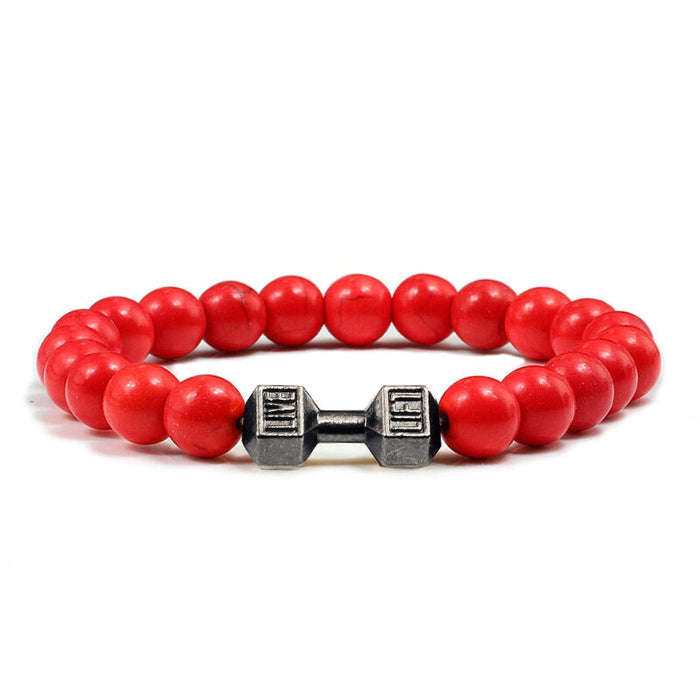 Wholesale natural stone dumbbell Bracelet JDC-BT-JiuJ006 Bracelet 九江 4 Wholesale Jewelry JoyasDeChina Joyas De China