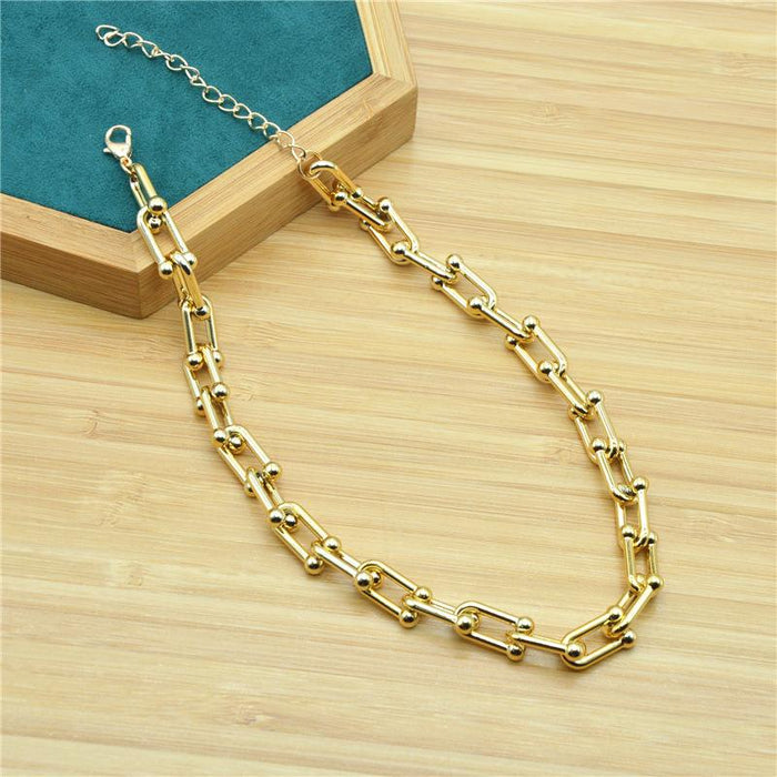 Bulk Jewelry Wholesale Neckaces u-shaped plastic horseshoe chain  JDC-NE-xc048 Wholesale factory from China YIWU China