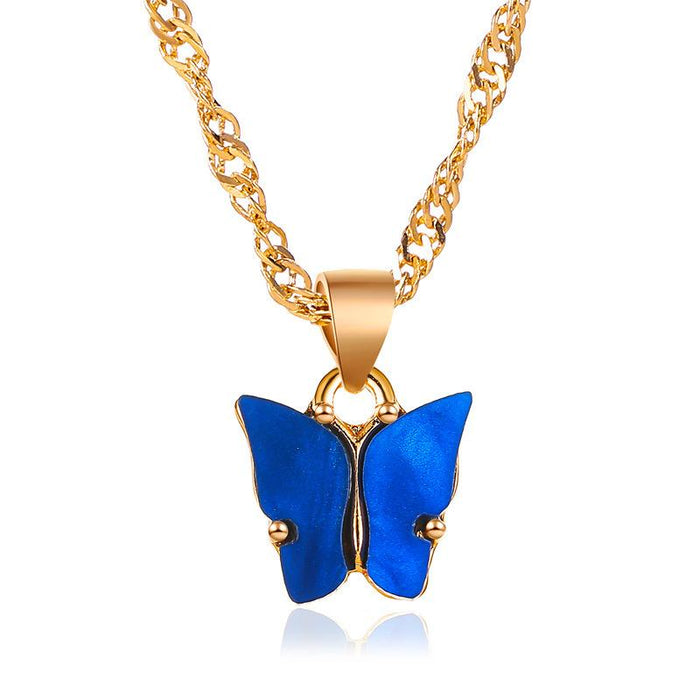 Bulk Jewelry Wholesale Necklace acrylic Butterfly  JDC-NE-xc050 Wholesale factory from China YIWU China