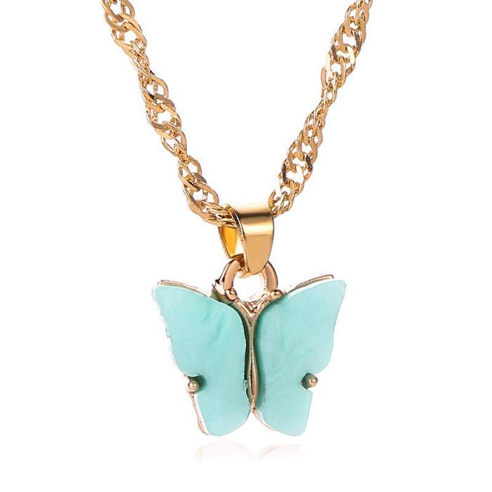 Bulk Jewelry Wholesale Necklace acrylic Butterfly  JDC-NE-xc050 Wholesale factory from China YIWU China