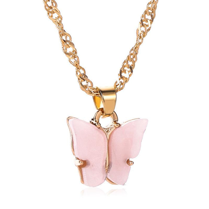 Bulk Jewelry Wholesale Necklace acrylic Butterfly  JDC-NE-xc050 Wholesale factory from China YIWU China