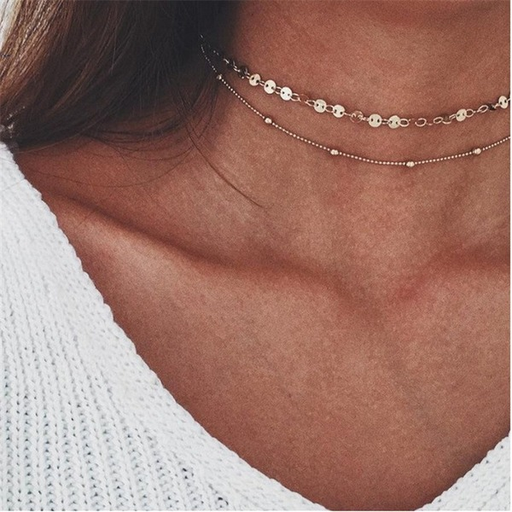 Bulk Jewelry Wholesale necklace choker round piece small ball chain necklace  JDC-NE-xc063 Wholesale factory from China YIWU China