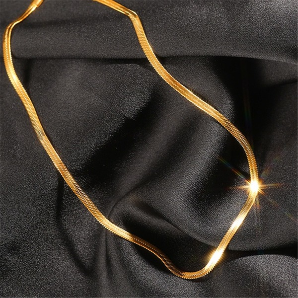 Bulk Jewelry Wholesale necklace choker stylish gold-plated flat snake chain collarbone  JDC-NE-xc047 Wholesale factory from China YIWU China