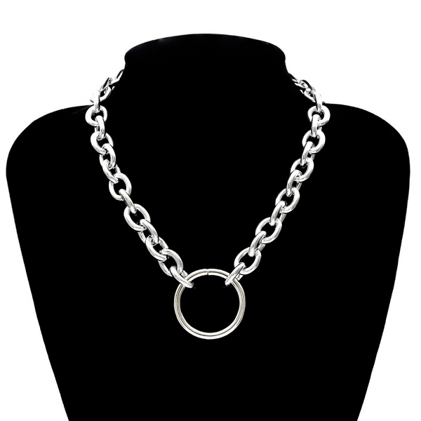 Bulk Jewelry Wholesale necklace geometric circle single thick chain  JDC-NE-xc031 Wholesale factory from China YIWU China