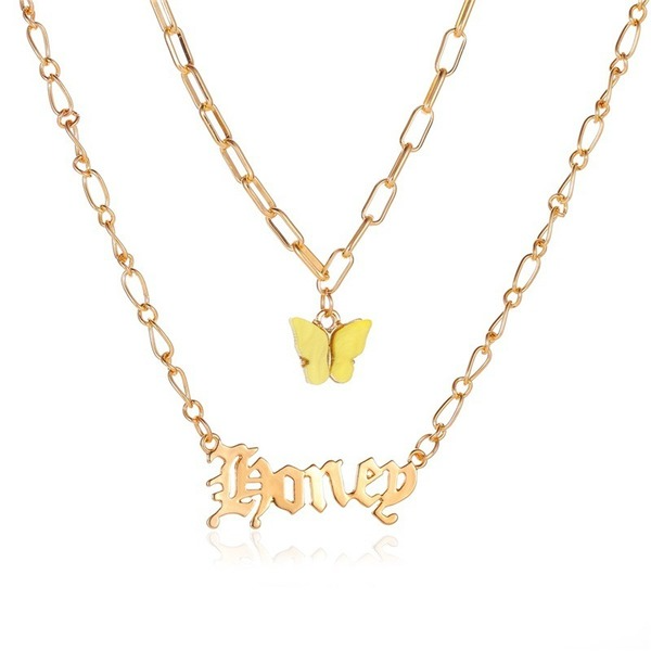 Bulk Jewelry Wholesale necklace gold alloy Butterfly Necklace JDC-NE-D561 Wholesale factory from China YIWU China