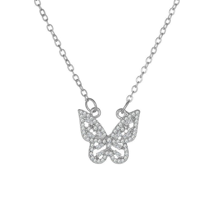 Bulk Jewelry Wholesale necklace gold alloy hollow butterfly necklace female JDC-NE-D582 Wholesale factory from China YIWU China