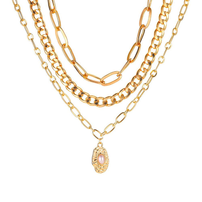 Bulk Jewelry Wholesale necklace gold alloy multi-layer necklace JDC-NE-D551 Wholesale factory from China YIWU China