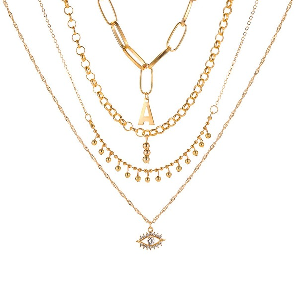 Bulk Jewelry Wholesale necklace gold alloy multi-layer necklace JDC-NE-D551 Wholesale factory from China YIWU China