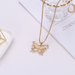 Bulk Jewelry Wholesale necklace gold alloy opal hollow butterfly necklace JDC-NE-D589 Wholesale factory from China YIWU China