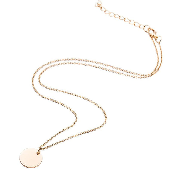 Bulk Jewelry Wholesale necklace gold alloy small round thin chain clavicle chain JDC-NE-D555 Wholesale factory from China YIWU China