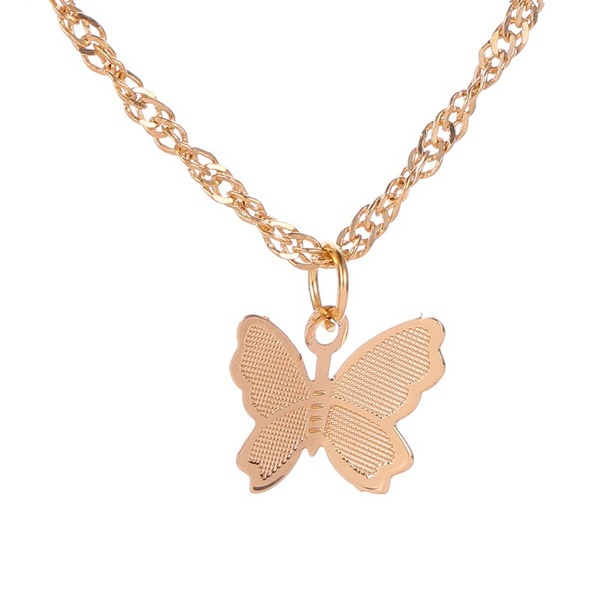 Bulk Jewelry Wholesale necklace gold copper butterfly temperament collarbone chain JDC-NE-D575 Wholesale factory from China YIWU China