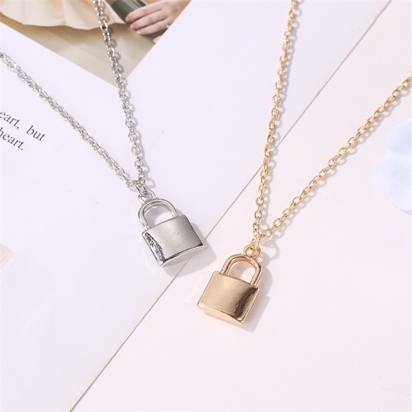 Bulk Jewelry Wholesale necklace gold copper plating lock head necklace JDC-NE-D556 Wholesale factory from China YIWU China