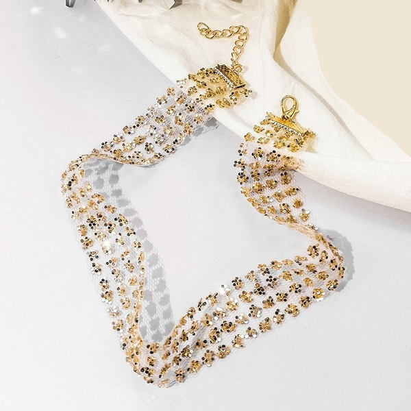 Bulk Jewelry Wholesale Necklace gold sexy invisible neck chain sequins JDC-NE-xc151 Wholesale factory from China YIWU China