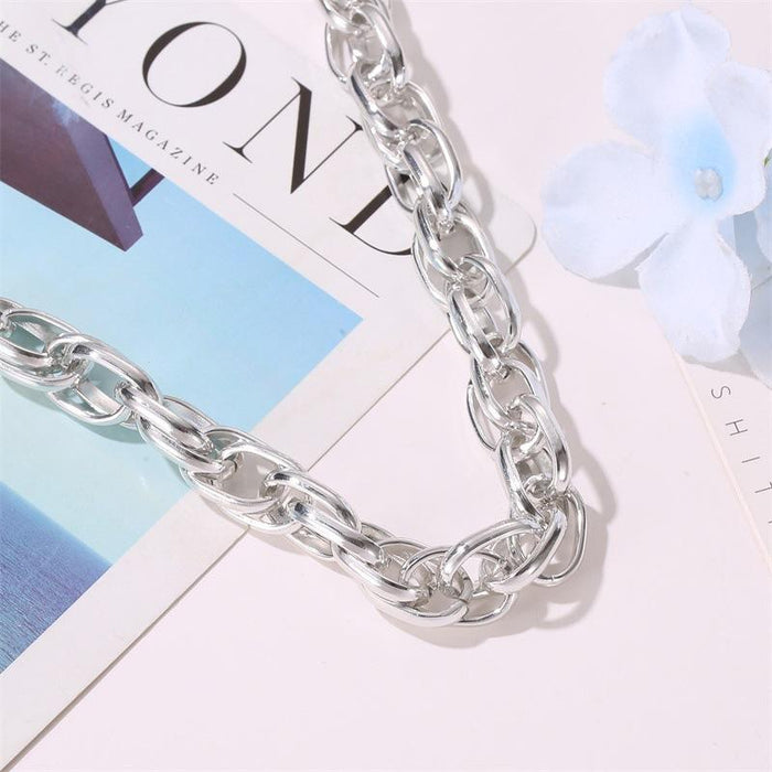 Bulk Jewelry Wholesale necklace hand-made multi-ring thick chain hemp torsion chain JDC-NE-xc129 Wholesale factory from China YIWU China