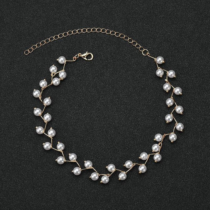 Bulk Jewelry Wholesale necklace pearl clavicle chain female choker neck simple short JDC-NE-xc168 Wholesale factory from China YIWU China