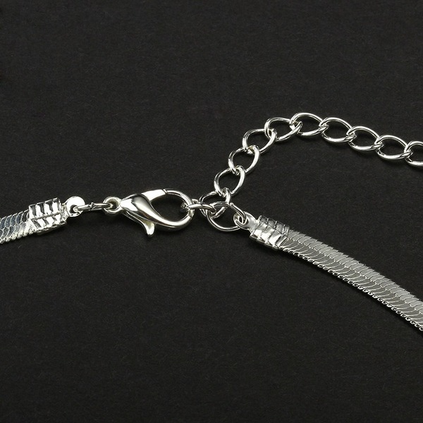 Bulk Jewelry Wholesale necklace silver alloy flat snake bone chain JDC-NE-D619 Wholesale factory from China YIWU China