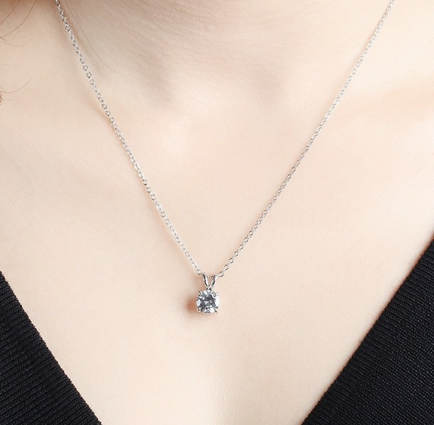 Bulk Jewelry Wholesale necklace silver alloy zircon pendant with eight hearts and eight arrows JDC-NE-D579 Wholesale factory from China YIWU China