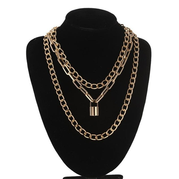 Bulk Jewelry Wholesale necklace simple retro lock pendant  JDC-NE-xc064 Wholesale factory from China YIWU China