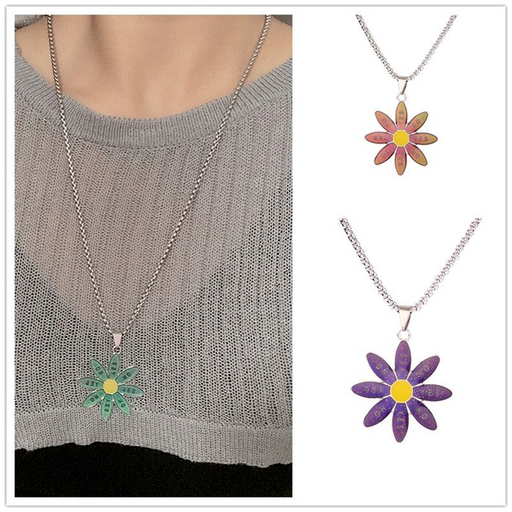 Bulk Jewelry Wholesale necklaces color change personality Yes No Daisy JDC-NE-sj020 Wholesale factory from China YIWU China