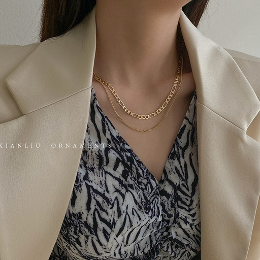 Bulk Jewelry Wholesale Necklaces gold Multi-layered wearing retro Alloy JDC-NE-cy009 Wholesale factory from China YIWU China