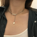 Bulk Jewelry Wholesale Necklaces Silver choker Alloy JDC-NE-cy033 Wholesale factory from China YIWU China